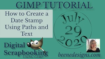 GIMP: Use the Text and Path tools to create a Date Stamp