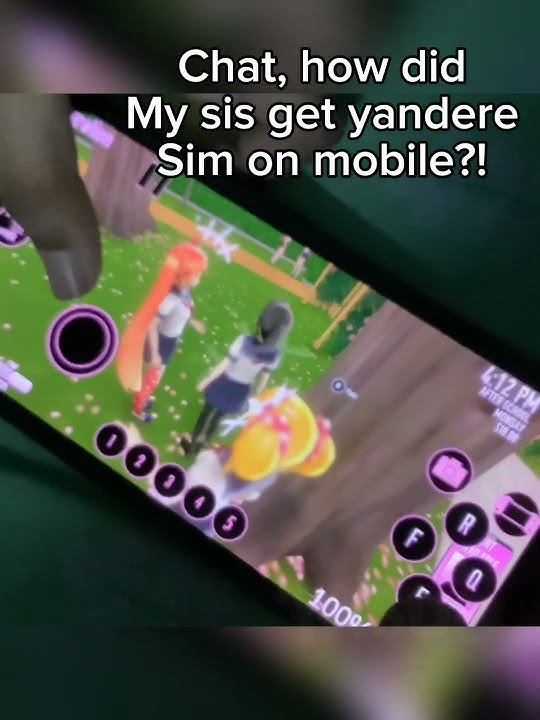 How did she get yandere sim on mobile??!! #shorts #yanderesimulator #mobile