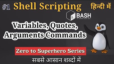 Day1- Shell Scripting Tutorials in Hindi | Shell Scripting basics to advanced #shellscripting