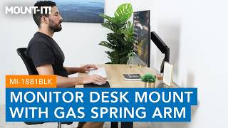 Monitor Desk Mount with Gas Spring | MI-1881BLK (Features)