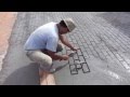 Bloquete em piso de concreto