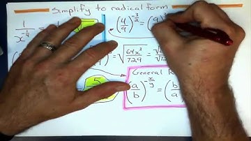 Simplifying When the Exponent is a Negative Fraction