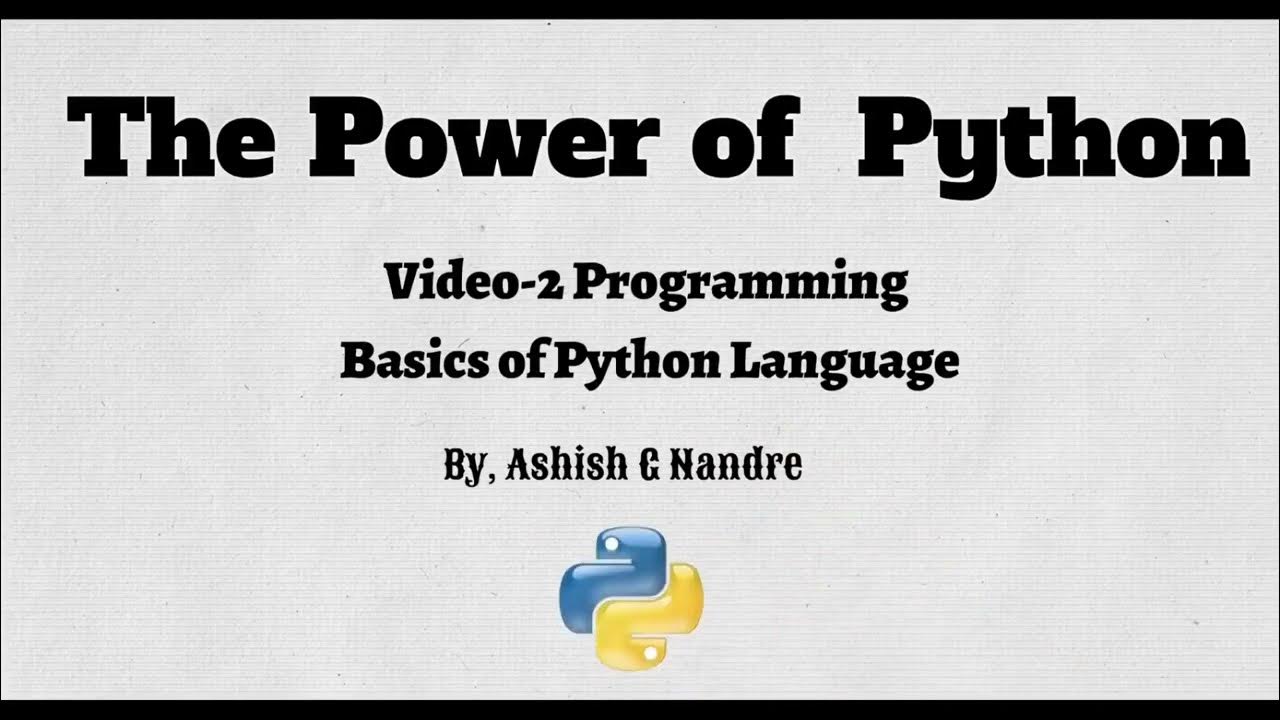 03 Programming Basics of Python |Variable | Datatypes |operators ...