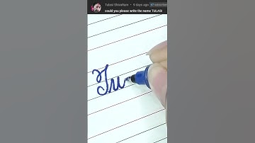 Tulasi - Beautiful name in Cursive writing | Cursive writing for beginners | #shorts
