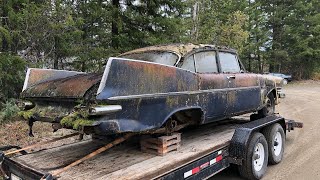 Rescuing the Kraken!! 1959 Plymouth Belvedere that’s been in the Forest for 35 years