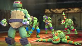 картинка: Teenage Mutant Ninja Turtles Legends - Эпизод 102 - Забавный монтаж тренировок черепашек