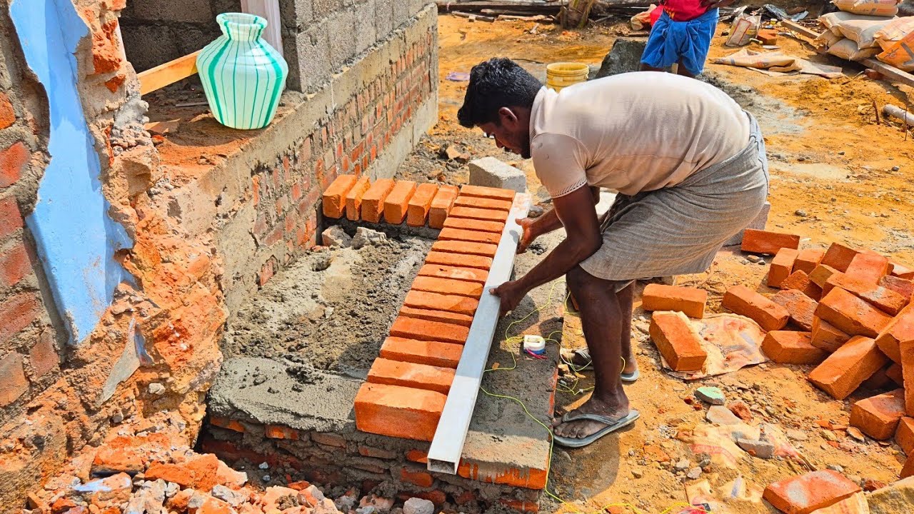 We Construct Stairs _Techniques of Back Side Brick Step Build Properly ...