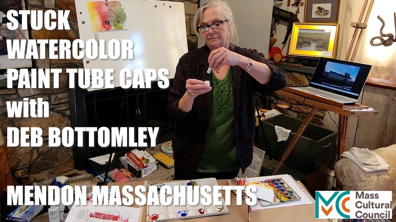 Stuck Watercolor Paint Tube Caps Tips by Deb Bottomley Mendon Massachusetts YouTube