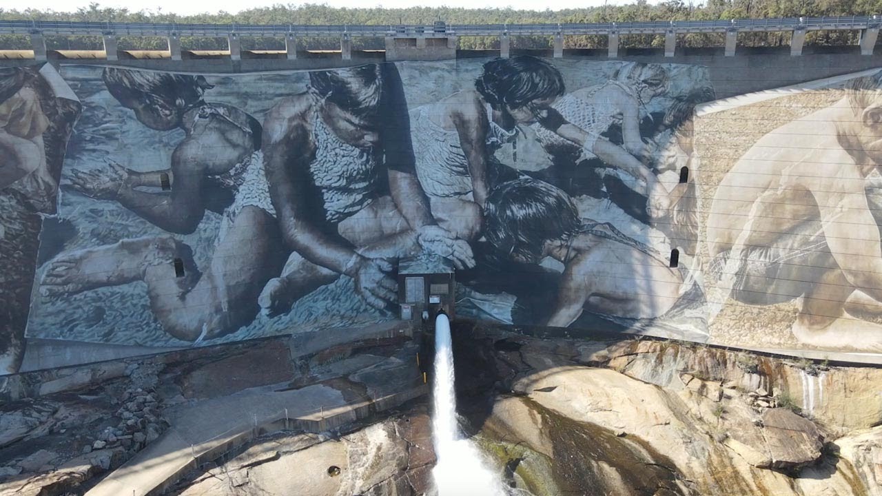 Talented Artist Paints Incredible Mural On Australian Dam Wall YouTube