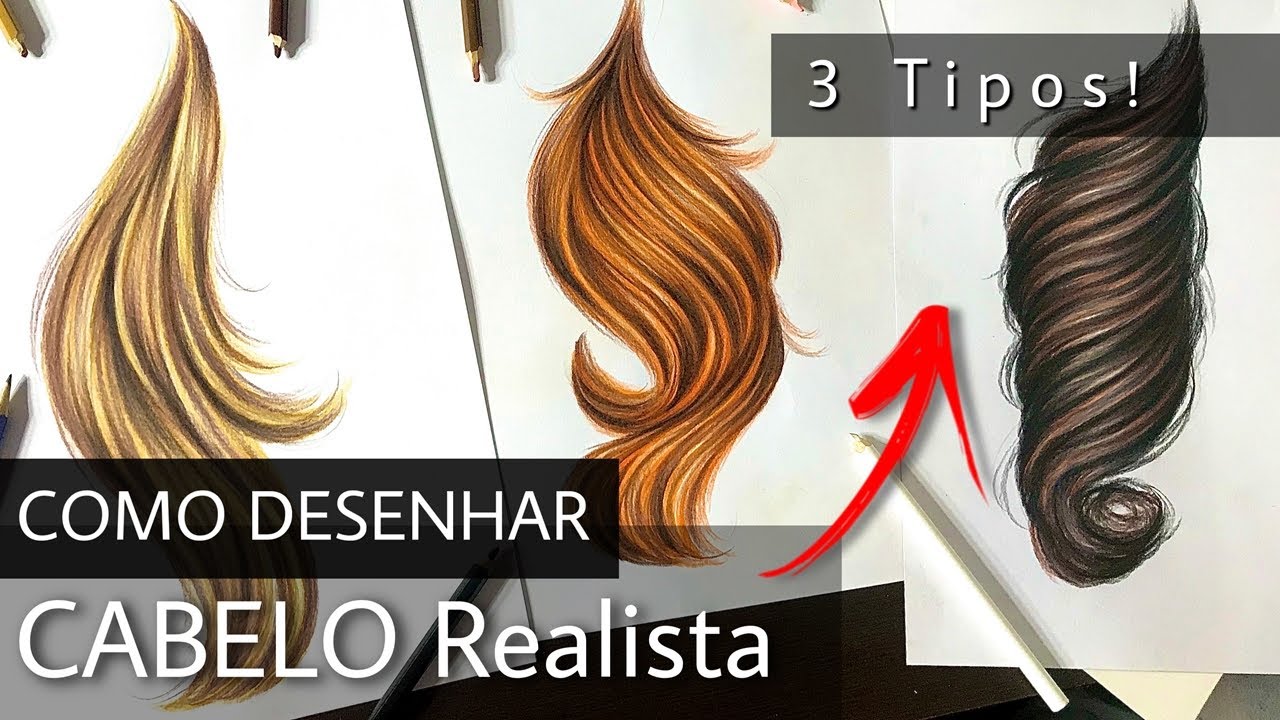 Como Desenhar e Pintar Cabelo 