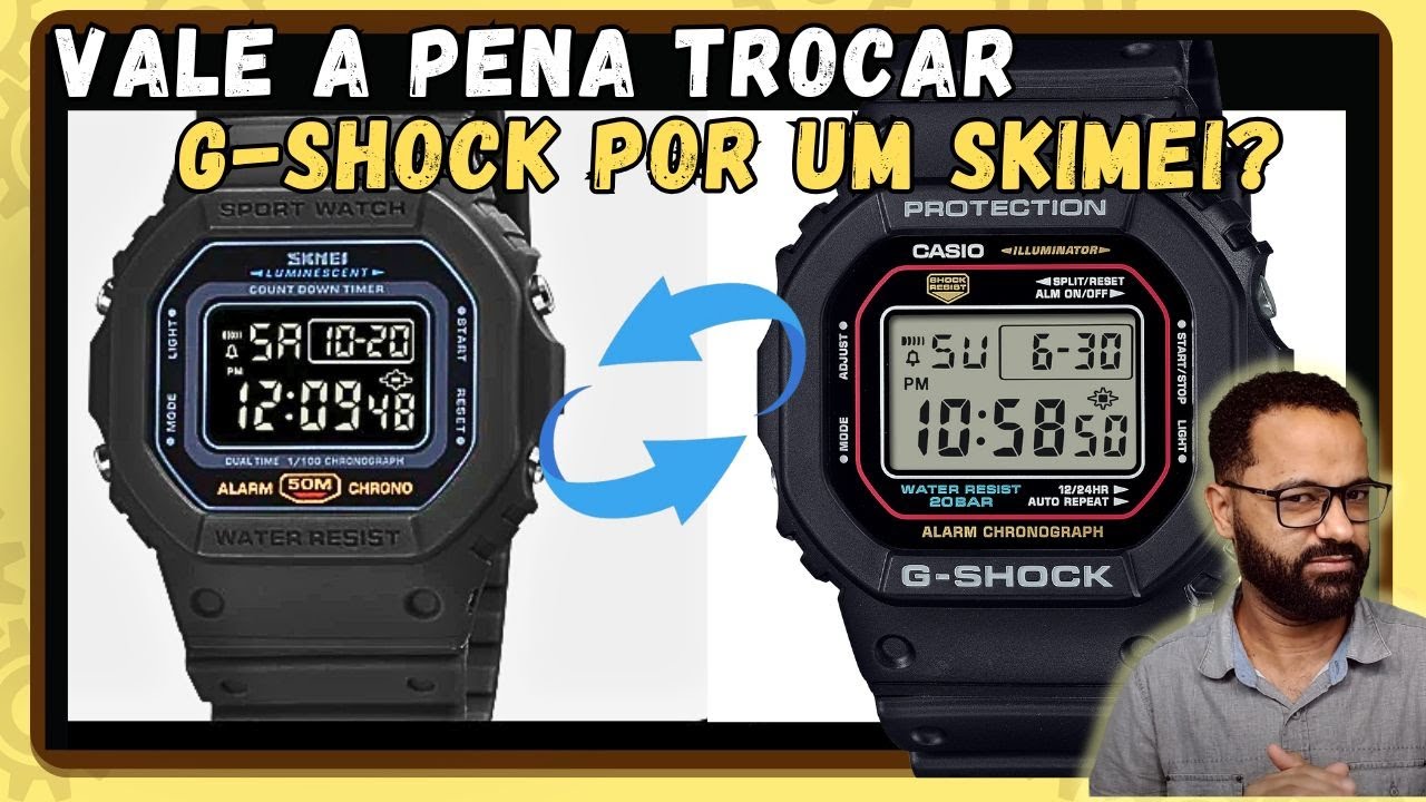 Vale pagar 10x mais no Casio G-Shock? Desmonte Casio e Skmei DW5600 e mostrei | Ezequias Relojoeiro