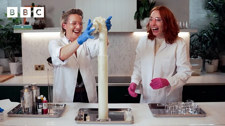 Hannah Fry and Dr Anna Ploszajski make Polyurethane foam - BBC