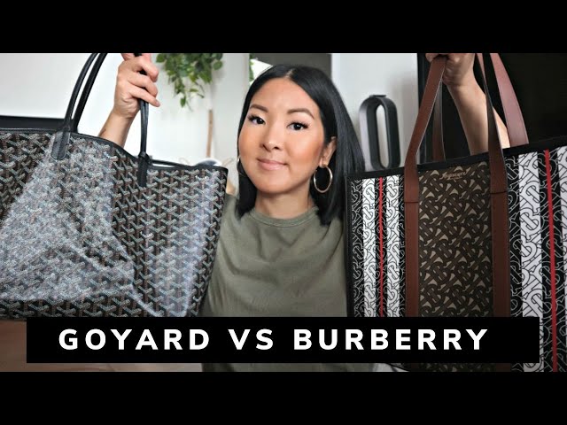 REVIEW  GOYARD ST. LOUIS VS BURBERRY E-CANVAS TOTE 