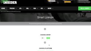 Fantasy Insider's Smart Lineups - The Easy Way to Play Daily Fantasy screenshot 1