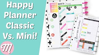 Should You Buy The Happy Planner Classic Or Mini? Happy Planner Mini Classic Comparison