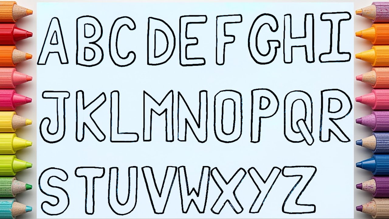 A–Z Alphabet Drawing and Coloring for Toddlers | Easy ABC Learning