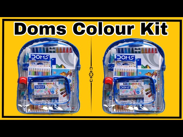 Doms 2000 rs CAMO Kit Unboxing & Giveaway 😍 Pencil, Colours, Eraser,  Sharpener, Bag, Drawing Book🥰😍 - YouTube