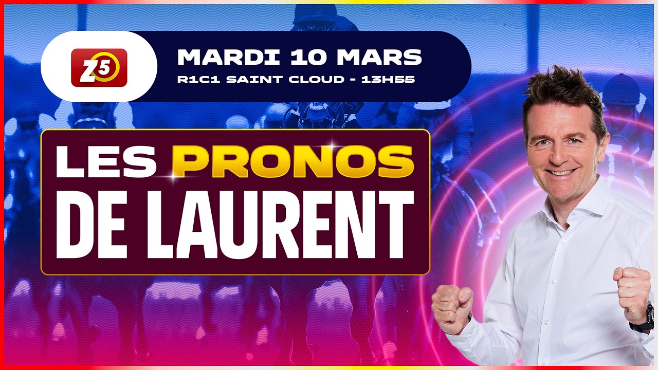 Le Prono quinté pour le ZE5 Ordre du 10 mars 2026 à Saint Cloud.