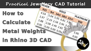 How to Calculate Precious Metal Weights in Rhino 3D CAD screenshot 5