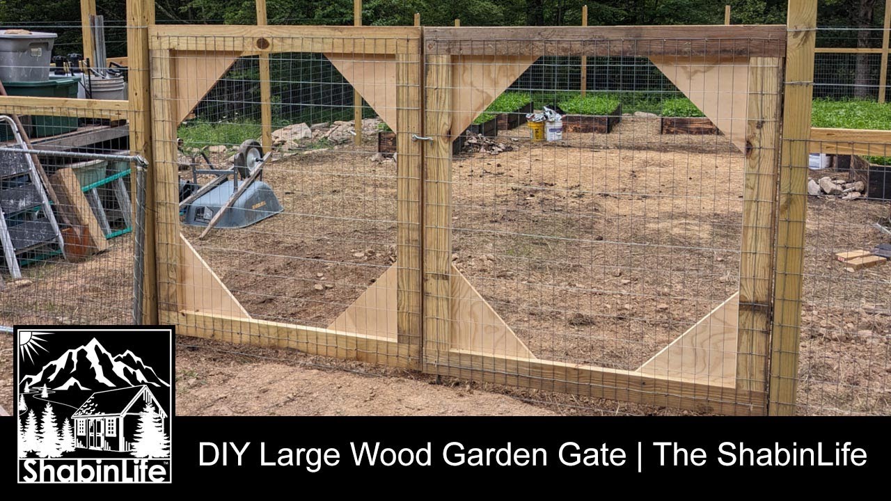 Building A Large Wood Gate for the GARDEN The ShabinLife YouTube