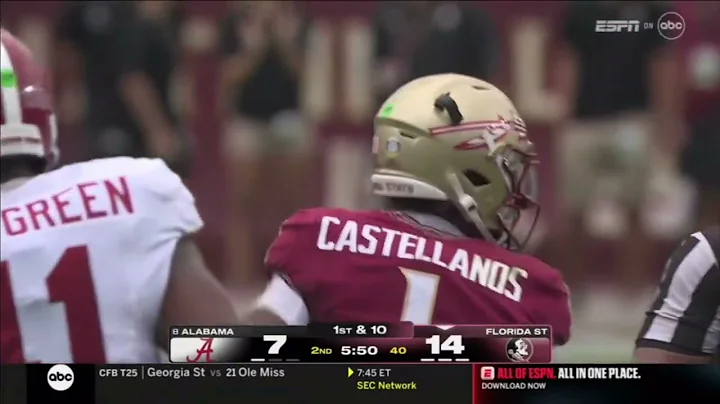 Tommy Castellanos 2025 CFB Game Highlights vs Alabama