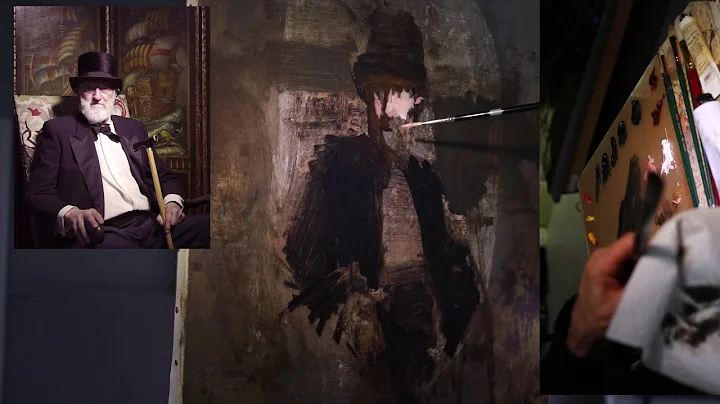 Sherrie Paints Male Figure with Top Hat and Cane -...