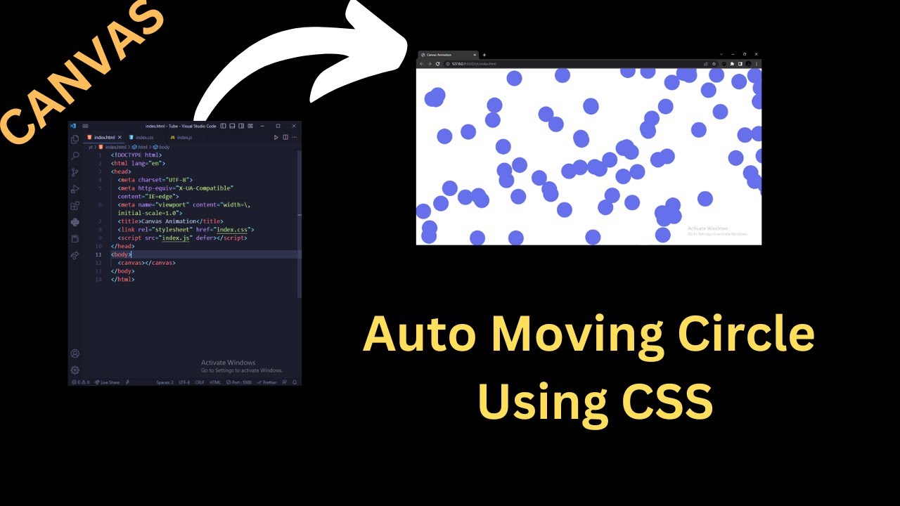 Animate Circle Movement Using HTML & CSS | @iqracs - YouTube