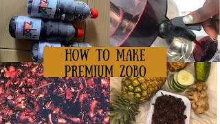 HOW TO MAKE HEALTHY ZOBO DRINK/ HIBISCUS FLOWER JUICE ON A COMMERCIAL SCALE #premiumzobo #packaging
