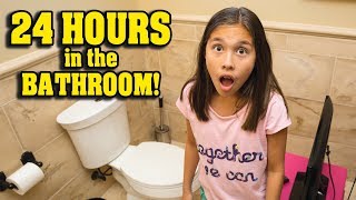 24 HOURS IN THE BATHROOM CHALLENGE!!! Gaming & Dinner on the Toilet!  NOT CLICK BAIT!! screenshot 5