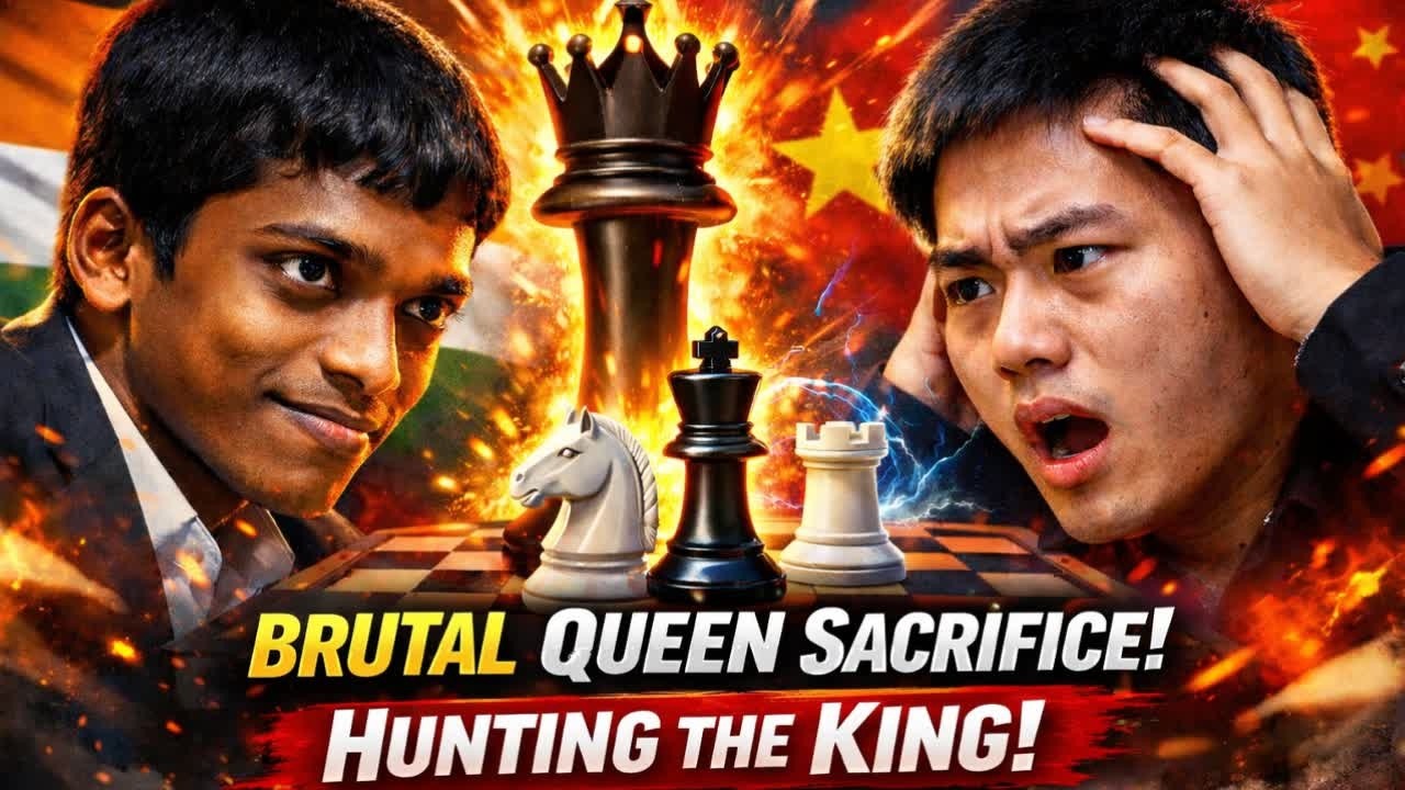 QUEEN SACRIFICE SHOCKER! Praggnanandhaa Hunts the King in Ruthless Attack