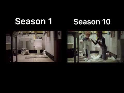 Shameless intro season 1 and 10 side-by-side