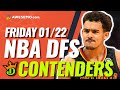 DRAFTKINGS NBA DFS PICKS TODAY | Top 10 ConTENders Fri 1/22 | NBA DFS Simulations