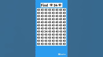 Insane focus test for the genius, spot the hidden number in 6 secs#shorts#shortsfeed#youtubeshorts