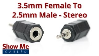 2.5mm Mono Jack Male to 3.5mm Mono Jack Female vidéo