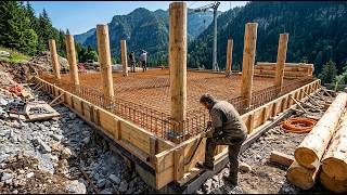 Man Spends 365 Days Building a Massive Log Cabin in the Deep Forest | by @loginnature8516
