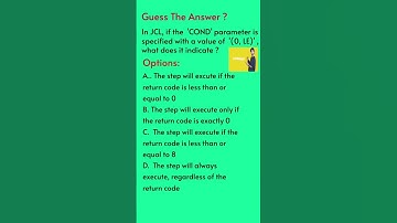 JCL Mainframe interview questions _09#cobol #mainframe #jcl #viral #interview #youtubeshorts