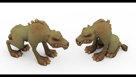 Undead dog enemy with animations