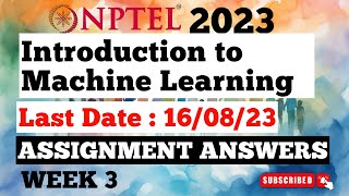 Introduction to Machine Learning Assignment Answers NPTEL Week 3 | SWAYAM