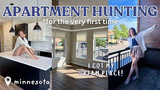 come APARTMENT HUNTING with me for the FIRST TIME | touring 7 apartments with rent prices *suburbs*