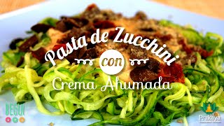 Pasta de Zucchini con Crema Ahumada ♥ Spaghetti de Calabacin ♥ Fideos de Zapallo Italiano by PrakayaTv 19,352 views 9 years ago 7 minutes, 43 seconds