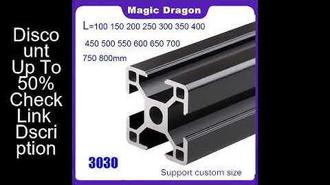 1PC BLACK 3030 European Standard Anodized aluminium profile Extrusion 100mm-1000mm Length Linear Rai