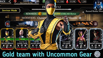 FW Survivor Mode Fatal Tower Battle Spec ops Gold Team Gameplay | MK Mobile