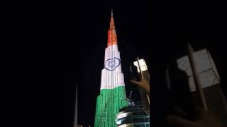 India flag on Burj kahalif