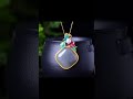 925 silver-inlaid Hetian jade smoke gray enamel pendant