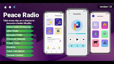 PeaceRadio - Muslim Online Radio | Qibla Finder | Prayer Time App | Flutter | AppDevs | IT Company