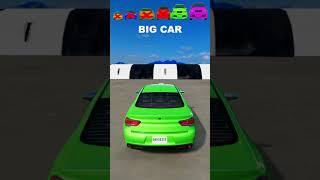 Big & Small Car vs Road Block - BeamNG.Drive #shorts #beamngdrive #ytshorts