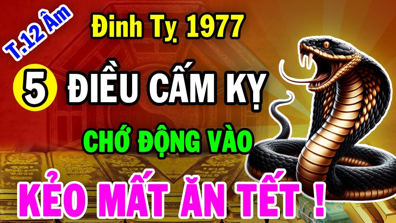 Tuổi Đinh Tỵ 1977: ĐẶC BIỆT CHÚ Ý 5 ĐIỀU NÀY trong Tháng 12 Âm Lịch, Để Cải Vận Đón Năm Mới