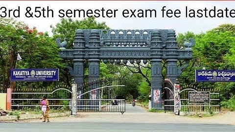 Kakatiya University Revised fee Notification/KU Degree 3rd semester fee/5th Semester Fee last date