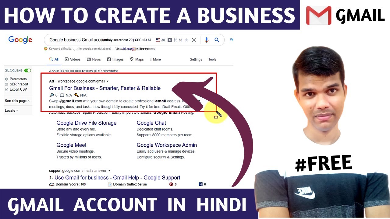 How to create a business gmail account in hindi youtube