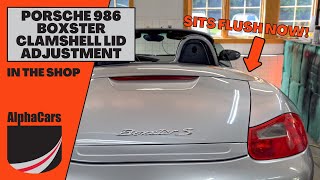 How to Adjust the Convertible Clamshell Lid on a 2004 Porsche 986 Boxster 550 S